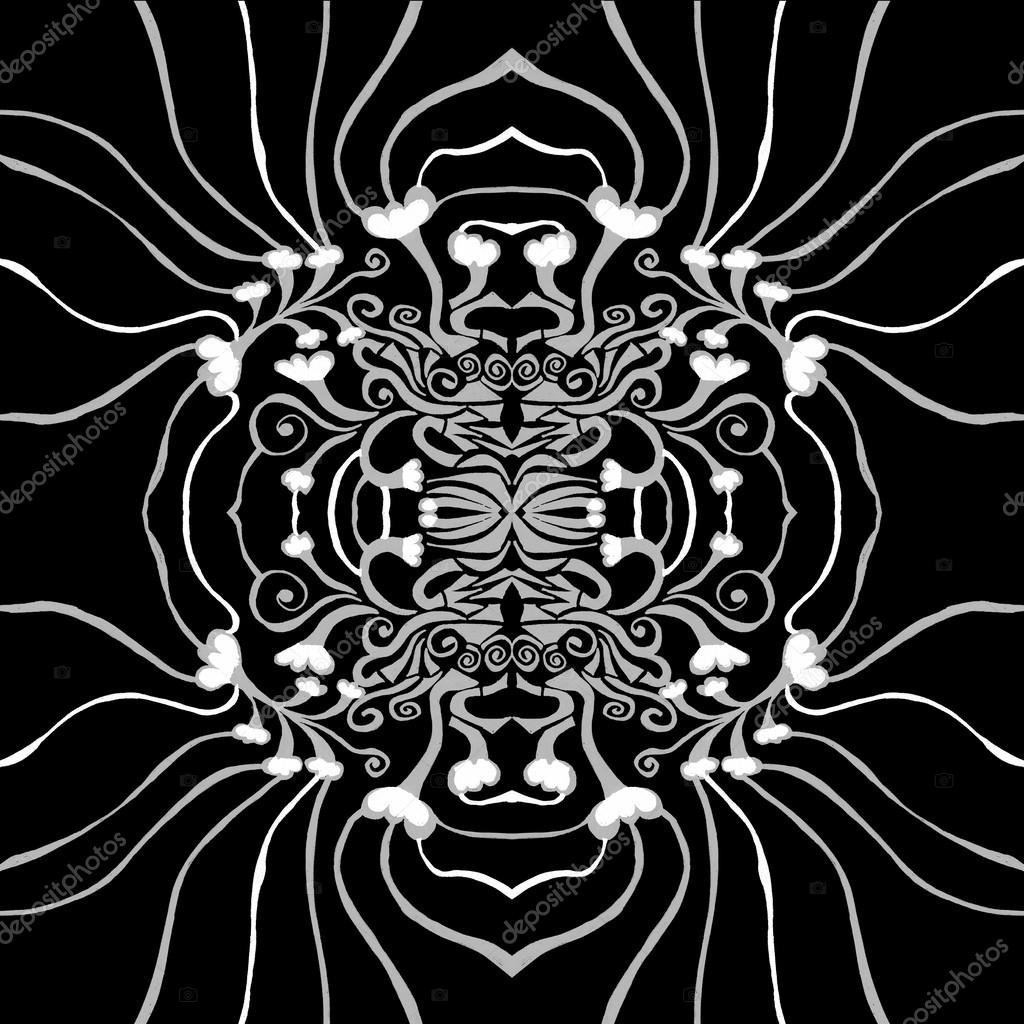 Unique abstract pattern made with unique drawings and sketches