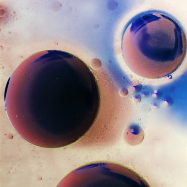 streszczenie, kolorowy kompozycja z oliwą, wodą i atrament