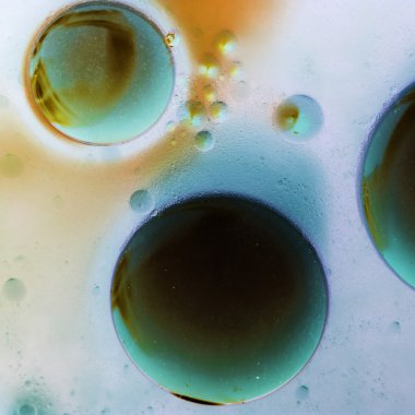 streszczenie, kolorowy kompozycja z oliwą, wodą i atrament