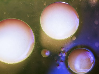 streszczenie, kolorowy kompozycja z oliwą, wodą i atrament