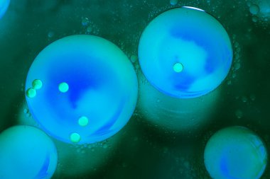 streszczenie, kolorowy kompozycja z oliwą, wodą i atrament