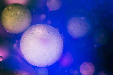 streszczenie, kolorowy kompozycja z oliwą, wodą i atrament