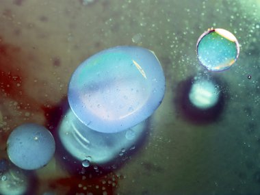 streszczenie, kolorowy kompozycja z oliwą, wodą i atrament