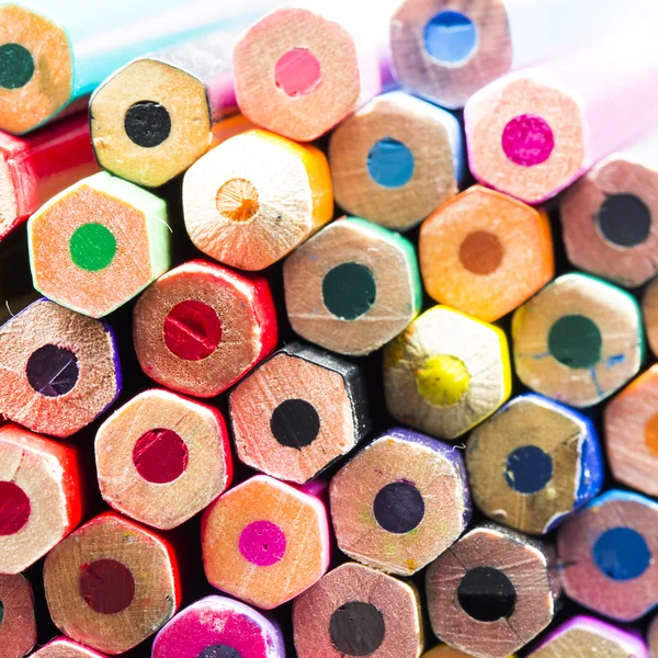 Group of pointless colored pencils - texture and colors — Stock Photo, Image