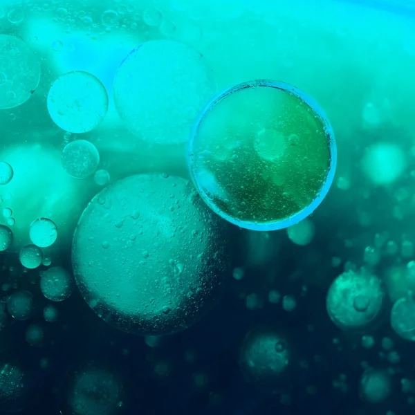 Composizione astratta e colorata con olio, acqua e inchiostro — Foto Stock