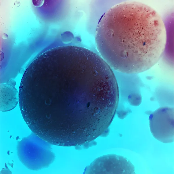 streszczenie, kolorowy kompozycja z oliwą, wodą i atrament