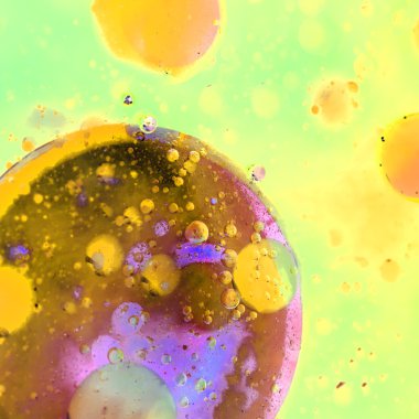 streszczenie, kolorowy kompozycja z oliwą, wodą i atrament