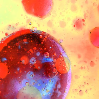 streszczenie, kolorowy kompozycja z oliwą, wodą i atrament