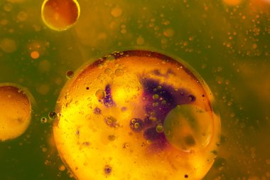 streszczenie, kolorowy kompozycja z oliwą, wodą i atrament