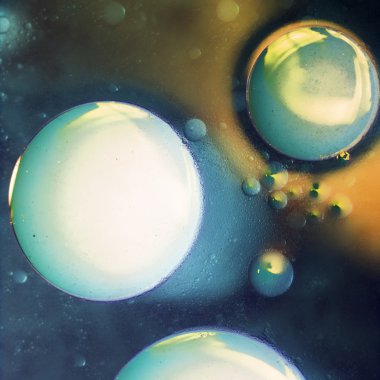 streszczenie, kolorowy kompozycja z oliwą, wodą i atrament