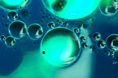 streszczenie, kolorowy kompozycja z oliwą, wodą i atrament