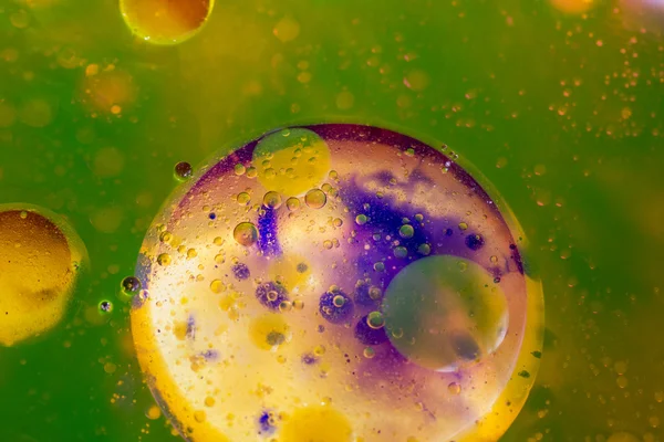 Abstract, colorful composition with oil, water and ink — Stock Photo, Image