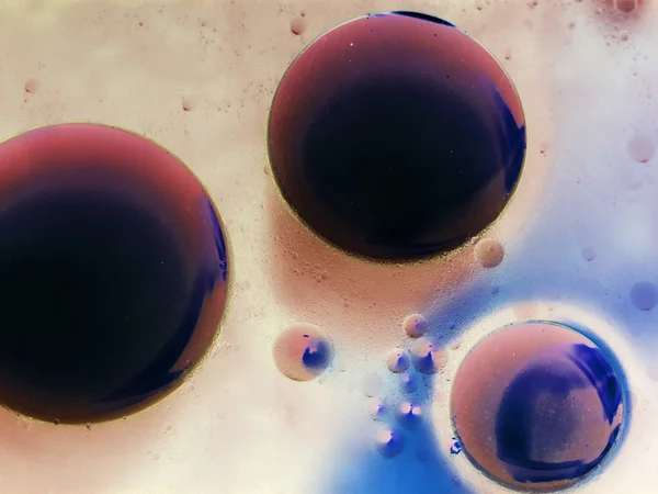 Composición abstracta y colorida con aceite, agua y tinta — Foto de Stock