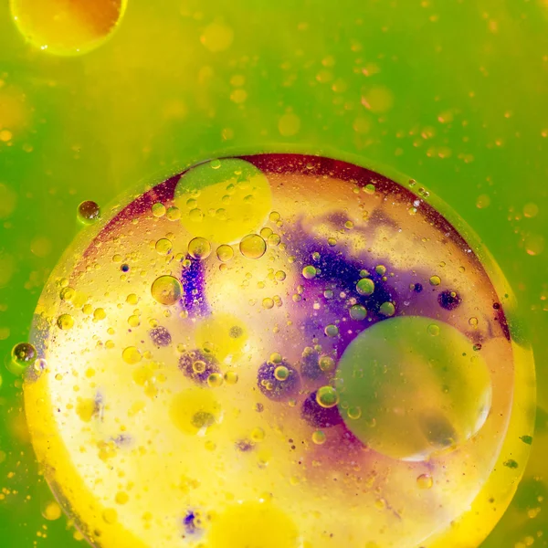 Abstract, colorful composition with oil, water and ink — Stock Photo, Image