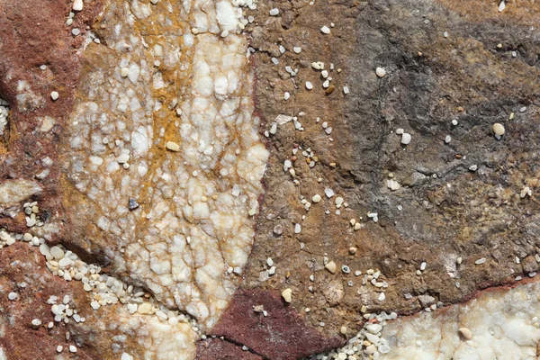 Rochas - texturas e camadas do litoral do mar Egeu — Fotografia de Stock