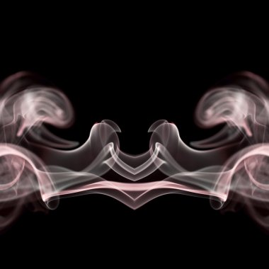 Duman şekillerle soyut kompozisyon