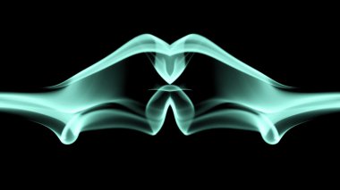 Duman şekillerle soyut kompozisyon