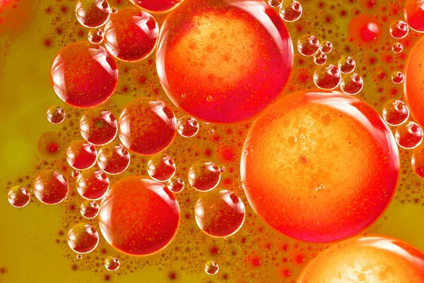 Composizione astratta e colorata con olio, acqua e inchiostro — Foto Stock