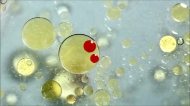 Yağ, su ve mürekkep için güzel bir soyut film karıştırma