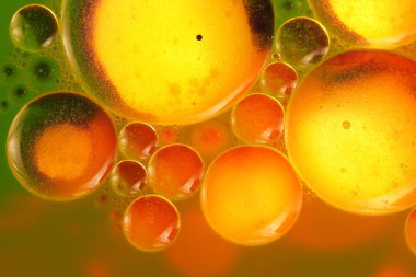 streszczenie, kolorowy kompozycja z oliwą, wodą i atrament