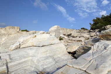 Mermer taş - doku ve Ege sahil katmanlardan