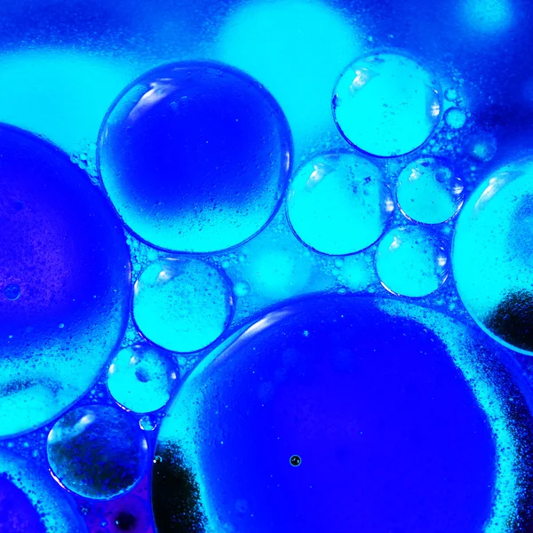 Composizione astratta e colorata con olio, acqua e inchiostro — Foto Stock