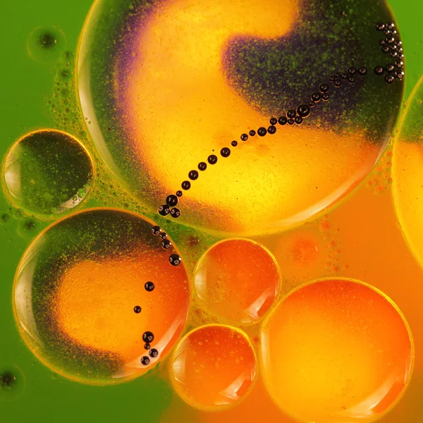 Streszczenie, kolorowy kompozycja z oliwą, wodą i atrament — Zdjęcie stockowe