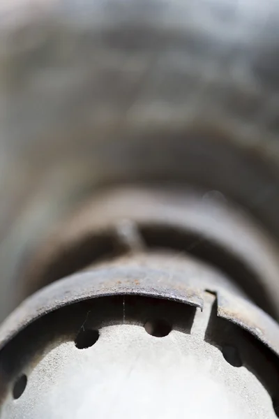 Fragment métallique provenant d'une vieille lampe à gaz — Photo