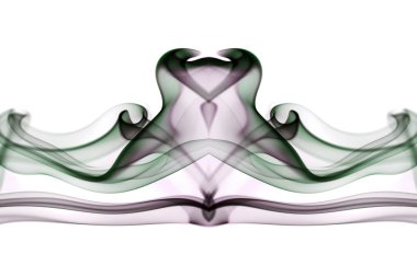 Duman şekillerle soyut kompozisyon