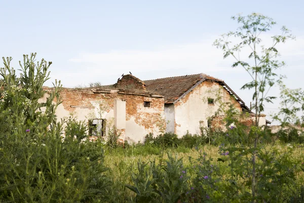 Eski, terk edilmiş, yıkık ambar alanında