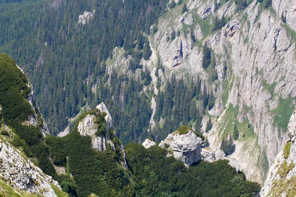 Krajina z pohoří Bucegi, část jižních Karpat v Rumunsku — Stock fotografie