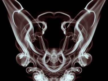 Duman şekillerle soyut kompozisyon