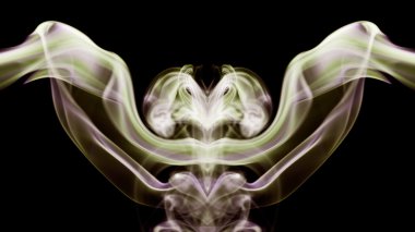 Duman şekillerle soyut kompozisyon