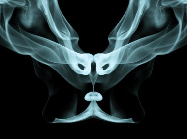 Duman şekillerle soyut kompozisyon