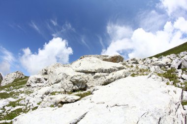 Romanya 'daki Güney Karpatlar' ın bir parçası olan Bucegi Dağları 'ndan manzara