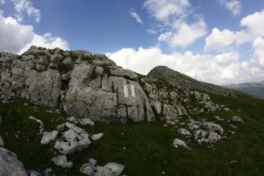 Romanya 'daki Güney Karpatlar' ın bir parçası olan Bucegi Dağları 'ndan manzara