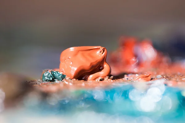 Abstract composition with oil paint, soft focus and beautiful bokeh — Stock Photo, Image