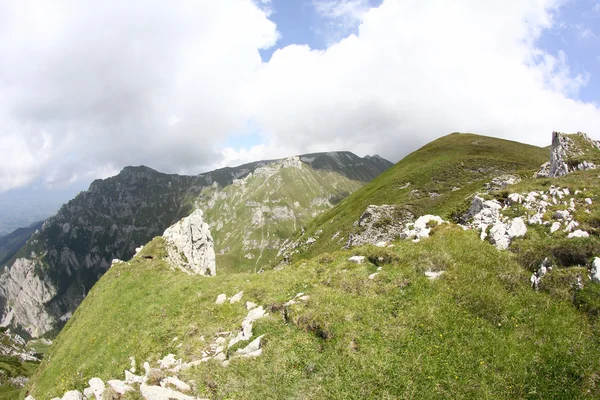 Paysage des monts Bucegi, partie des Carpates du Sud en Roumanie — Photo