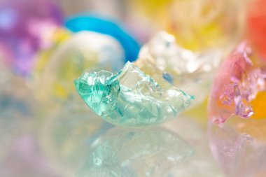 Soyut doku ve desenler yenilgileri ile kırık jöle topları