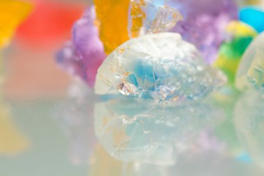 Soyut doku ve desenler yenilgileri ile kırık jöle topları