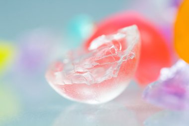 Soyut doku ve desenler yenilgileri ile kırık jöle topları