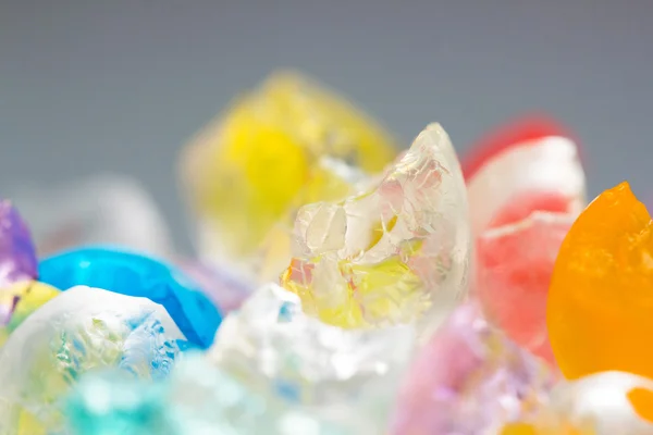 Texturas abstractas y patrones de bolas de gelatina rotas con reflejos — Foto de Stock