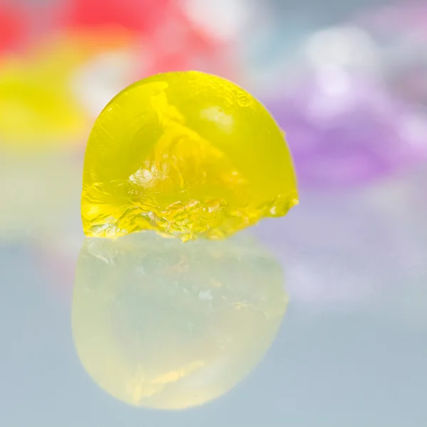 Abstract textures and patterns of broken jelly balls with reflexions — Stock Photo, Image