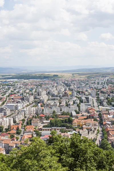 Veduta di Deva - città rumena — Foto Stock