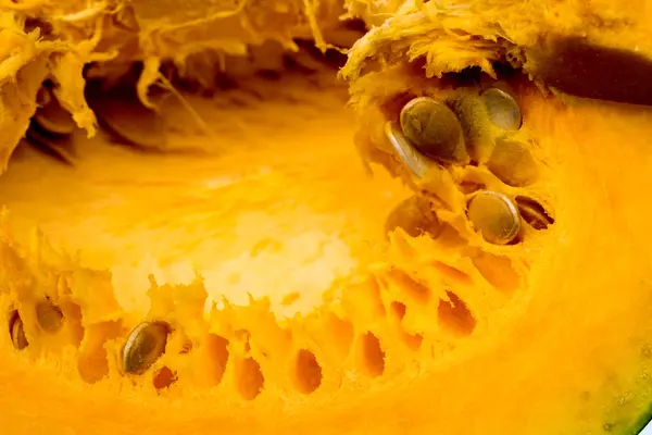 Pumpkin and pumpkin seeds and texture — Stock Photo, Image