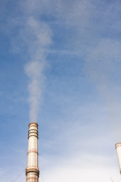 Black and white photo of power station with details — Stock Photo, Image