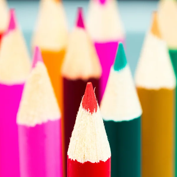 Group of sharp colored pencils — Stock Photo, Image