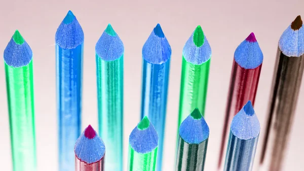 Group of sharp colored pencils — Stock Photo, Image