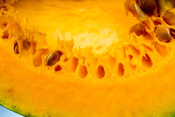 Pumpkin details from inside - texture and background — Stock Photo, Image