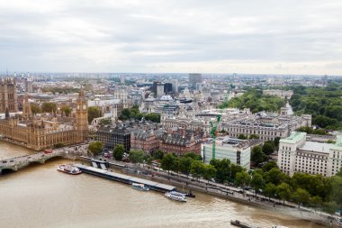 22.07.2015, Londra, İngiltere. Panoramik Londra London Eye'dan